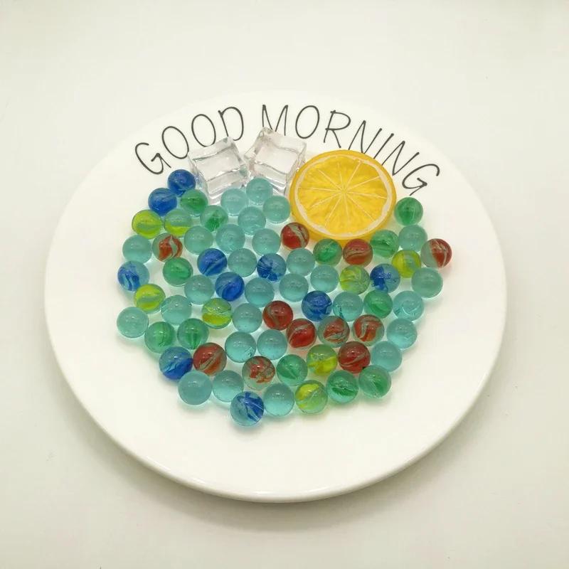 1020Pcs 14Mm Colorful Glass Balls Marbles Pinball Machine Game Vase Aquarium Fish Tank Filler Home Decoration Toys For Kids