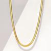 18K Gold Plated Flat Snake Chain Necklace for Women