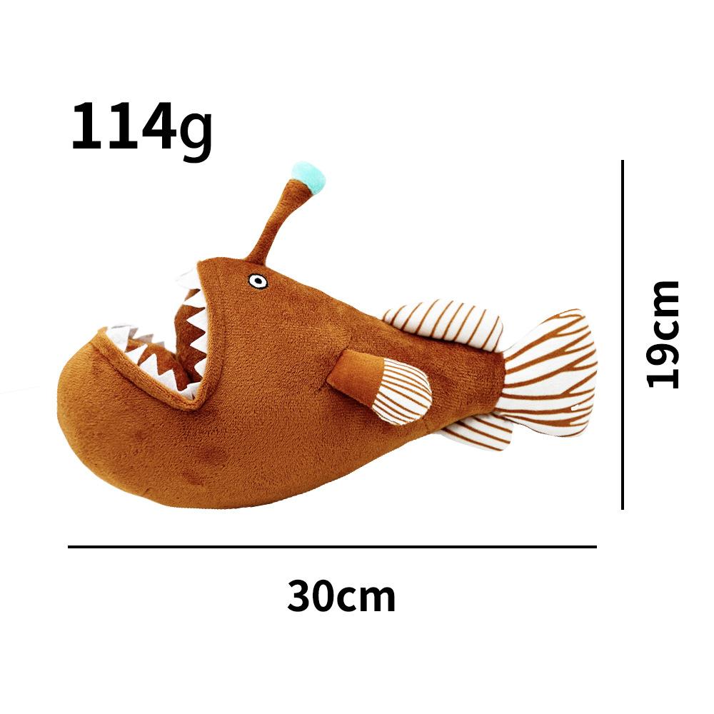 30CM Soft Realistic Lantern Fish Plush Toy Simulation Monkfish Cute Lifelike Sea Animal Lophiiformes Goosefish Doll Gift for Ki