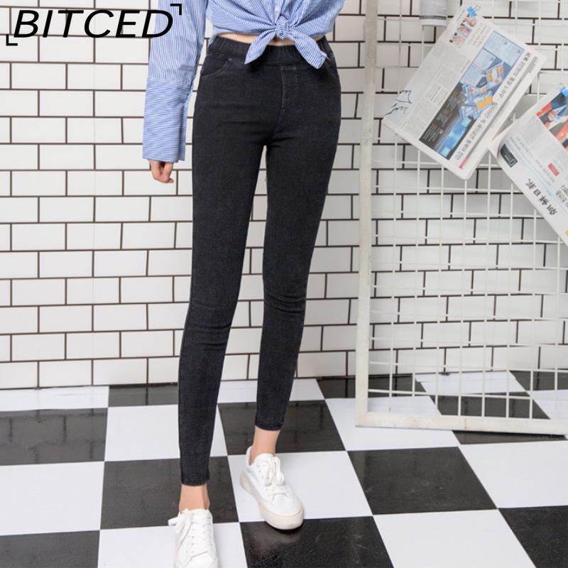 

BITCED Леггинсы больших размеров для женщин на весну и осень, леггинсы из искусственного денима цвета снежинки с песком для верхней одежды XXXXXXL чёрный