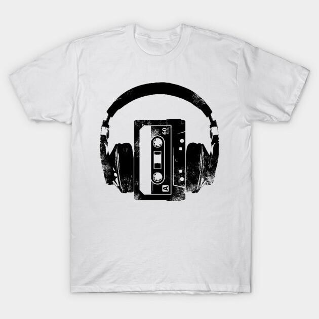 Retro Style Music Themed Vintage Novelty Graphic T‑Shirt