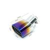 Car Exhaust Tip Stainless Steel Exhaust Tail Throat Square Tail Pipe For 2.5-inch Intake Exhaust Systems