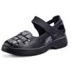 Echtes Leder Sommer neue dicke Sohle dicke Ferse Sandalen Retro Damenschuhe weiche Sohle atmungsaktiv und rutschfest erste Schicht Rindsleder Mutter Schuhe