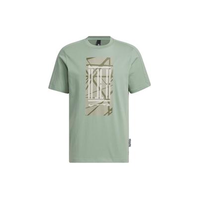Wuji Serie Langarm-T-Shirt Mit Grafikdruck Herren Oberteile Silber-Grau Grün IA8148