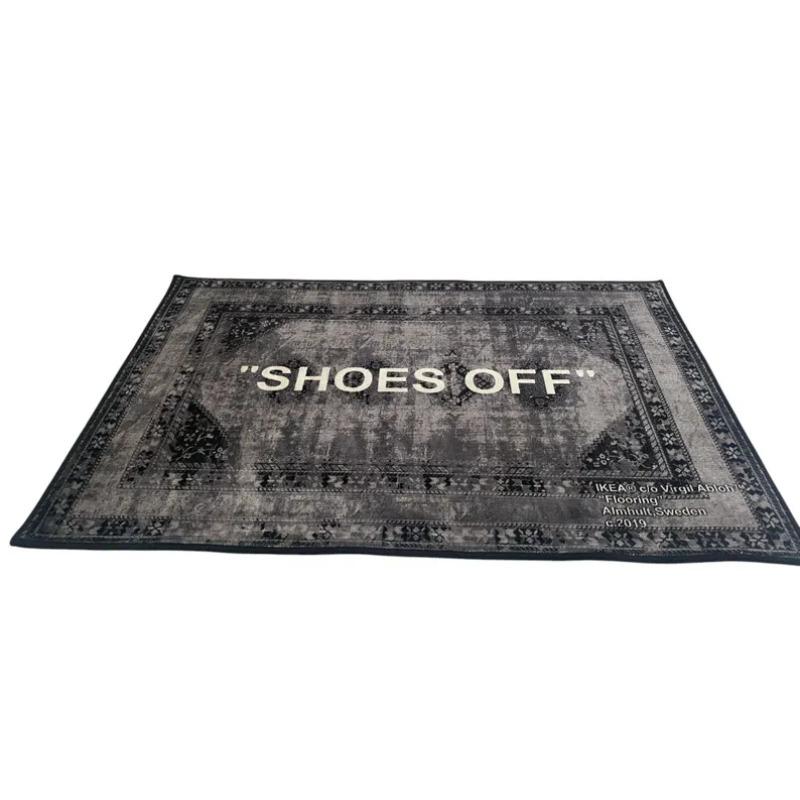 Shoes Off Written Mat Sneakerhead Mat Welcome Mat Door Outdoor Mat Door Entrance Durable Personalized Mats Area Mats Gray Mat