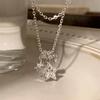 Multi Layer Pendant Necklace With Full Diamond Five Point Star Charm For Women Fashion Edgy Sweet And Cool Luxury Minimalist Collarbone Chain