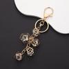 Elegant   Geometric Rhombus Keychain For Women Girls Metal Car Key Ring Creative  Bag Pendant Gift