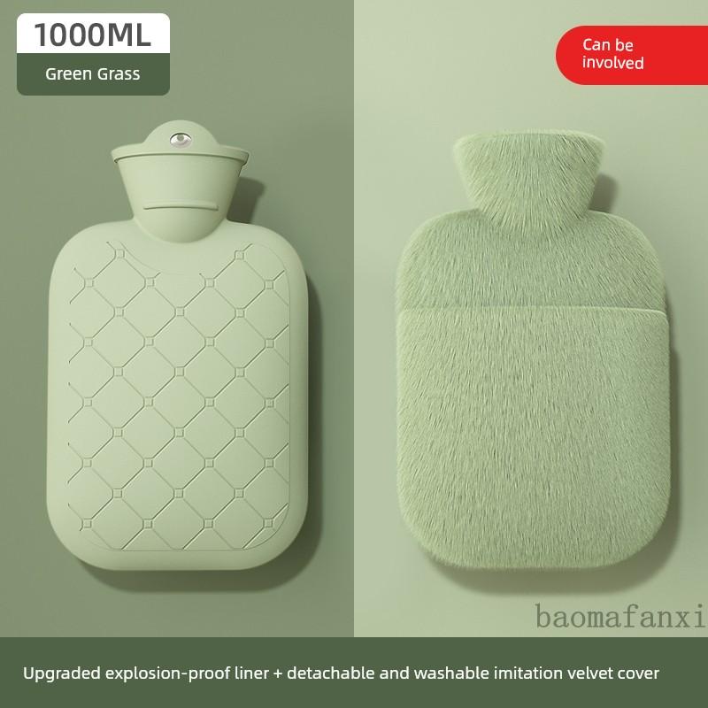 Hot Water Bottle for Warming, Plush Hot Water Bag for Stomach, Bed, and Hand Warming, Explosion-Proof, Suitable for Female Students and Menstrual