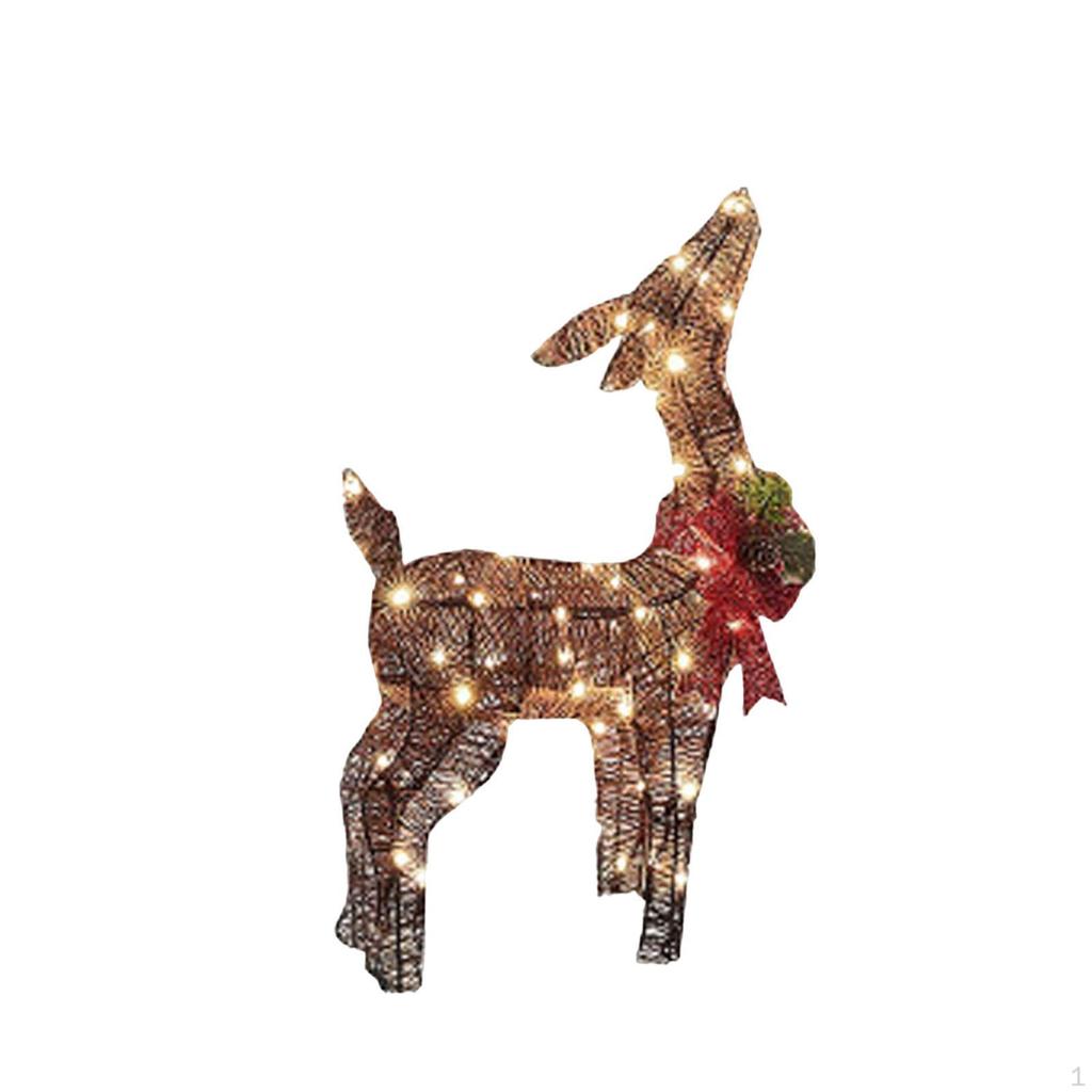 Christmas Lighted Reindeer Ornament for Festive Party Yard Indoor Outdoor L
