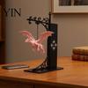 Einzigartiges Geschenk für Fantasy-Süchtige Fliegender Drache Bücherregal-Licht, Dekorative Buchstütze Licht & Schreibtisch, Kreative Schreibtisch-Accessoires Skulptur Buchstütze,