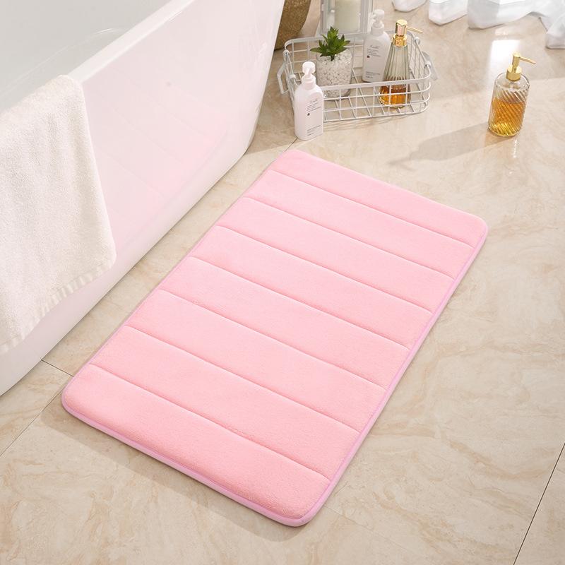 Thickened Bathroom Absorbent Floor Mat, Toilet Toilet Door Non-Slip Mat, Household Coral Fleece Absorbent Quick-Drying Floor Mat
