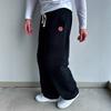 European and American Design Small Print Sports Pants, Spring and Autumn, Unisex, Loose Casual Wide Leg Pants and Sports Pants