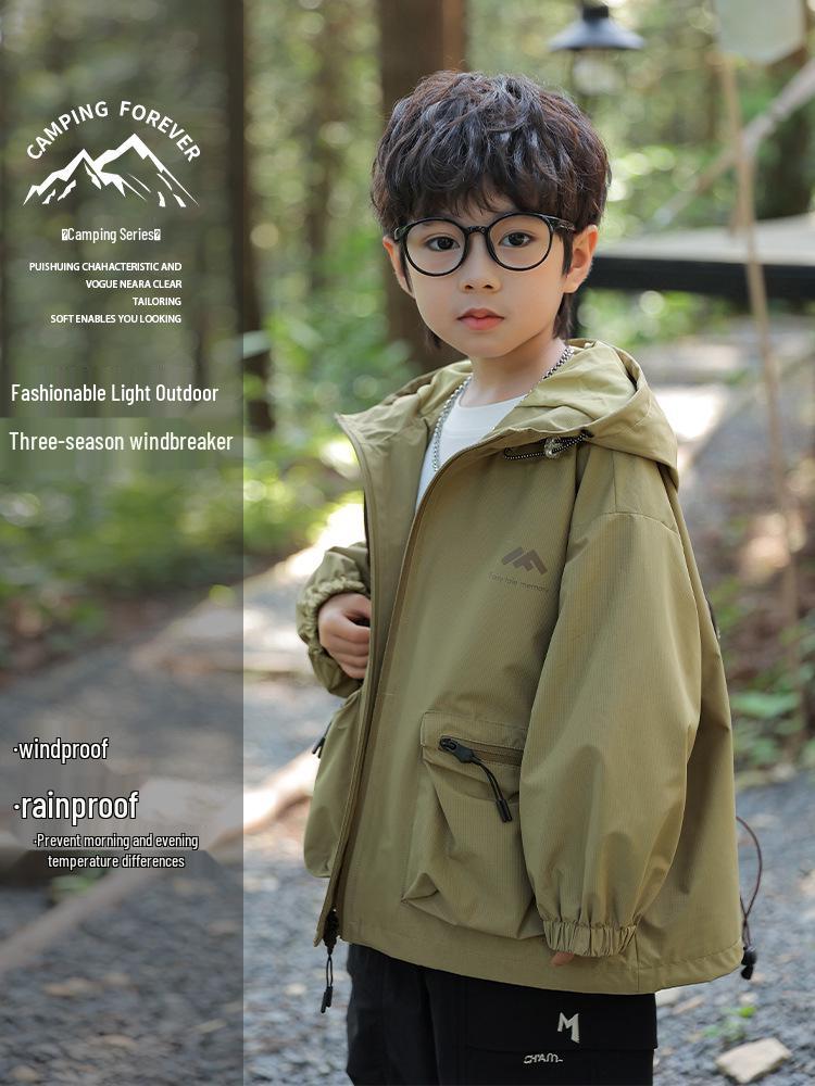 2025 Frühling/Herbst Kinder Wasserdichte Windjacke für Jungen - Outdoor Bergsteigerstil