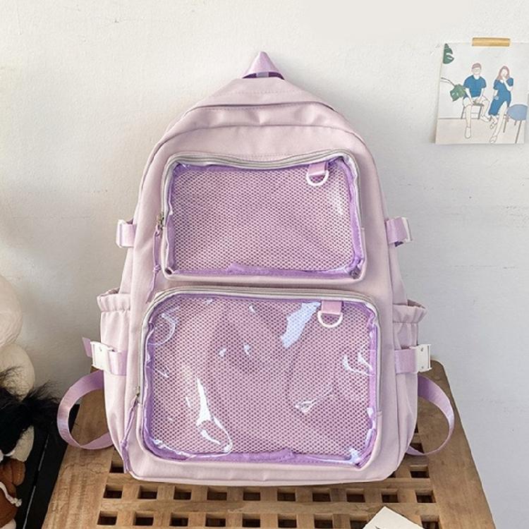 Student School Backpack Large Capacity Backpack Travel Backpack Clear Backpack Japanese Styles Backpack