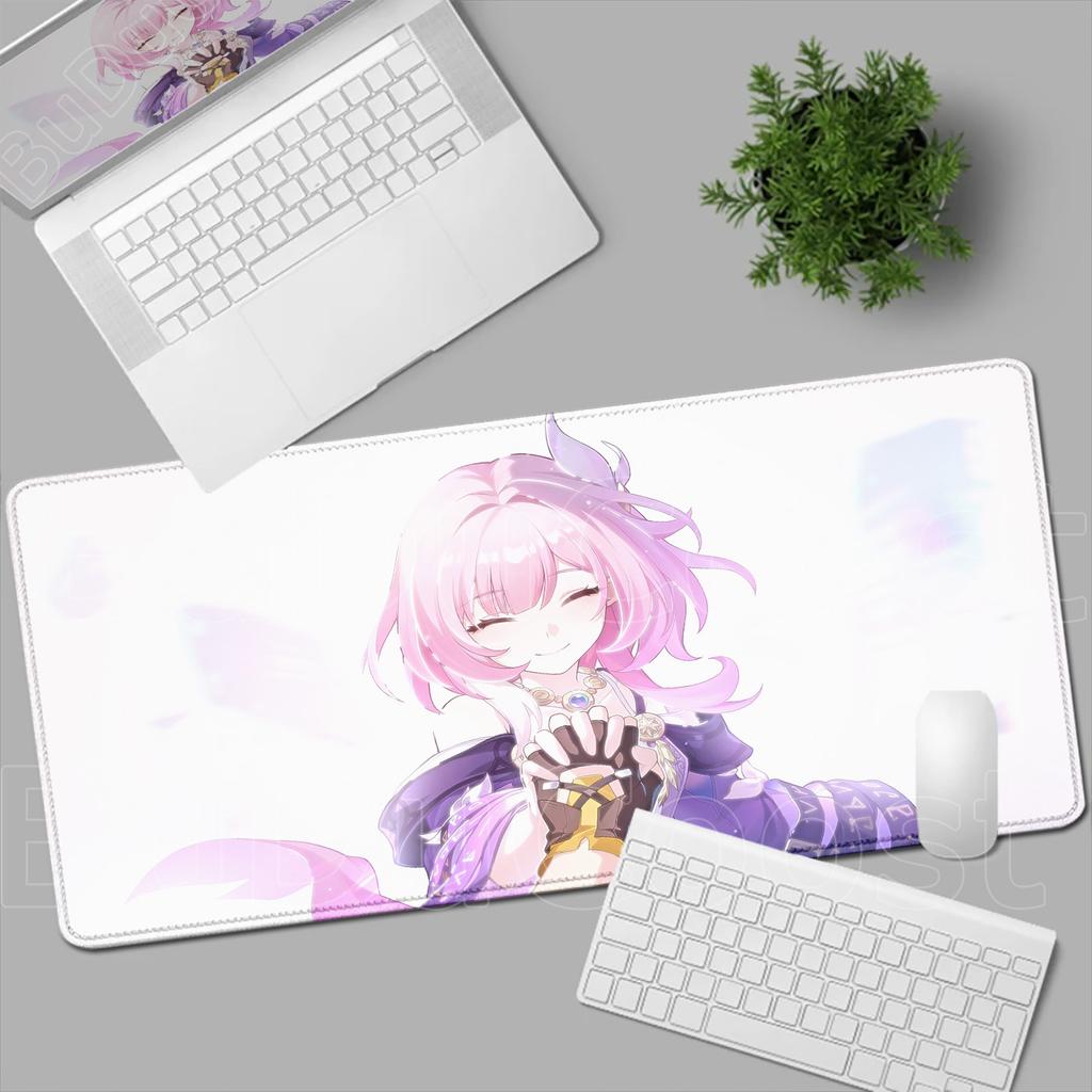 New Pretty Anime Girl Cyrene Mouse Pad Pink Cute Honkai Star Rail Desk Mat Laptop Gaming Mousepad Keyboard Desktop Table Mat XXL