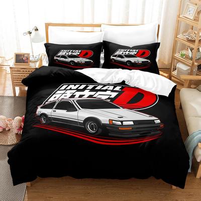Initial D Ae86 Bedding Set Single Twin Full Queen King Size Bed Set Aldult Kid Bedroom Duvetcover Sets 3D Anime Bed Sheet Set