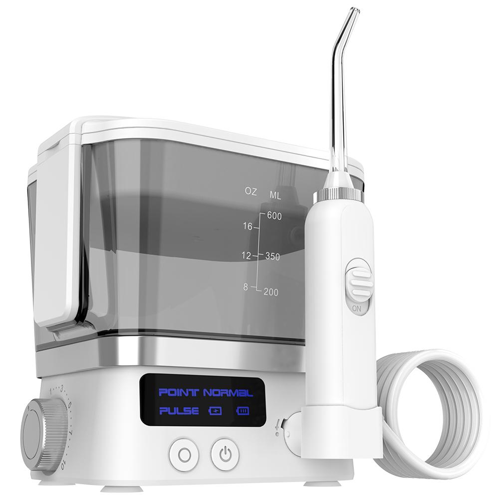 Irrigateur buccal électrique 600 ml, hydropulseur dentaire pour usage domestique, fil dentaire portable de table pour usage domestique