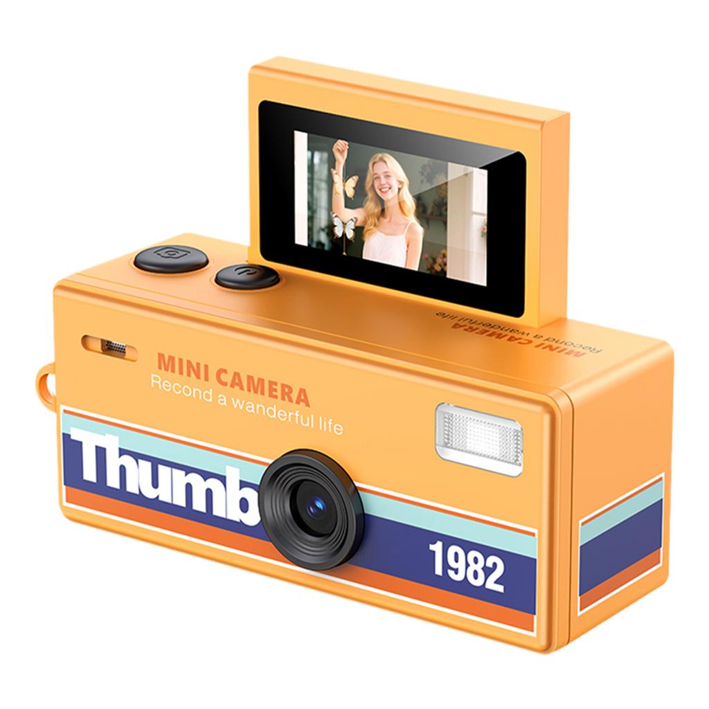 1080P Mini Digital Camera 180° Flip Screen Selfile Keychain Camera Retro CCD Small Camcorder Video Recorder Support Memory Card