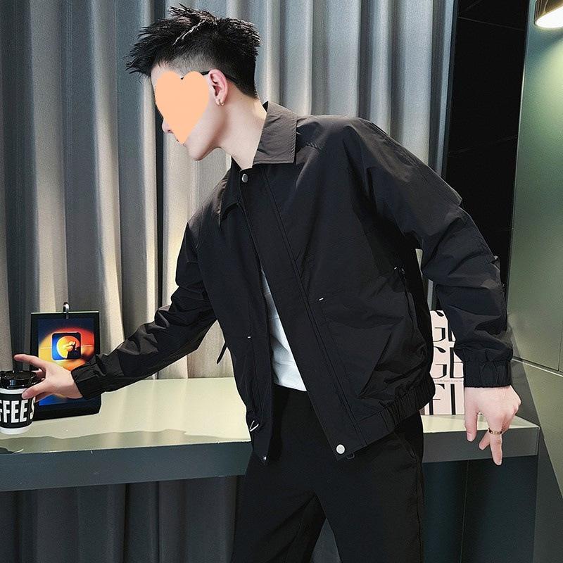 Lapel Jacket Men's Spring and Autumn Casual Short Jacket Men's New Men's Autumn Tops