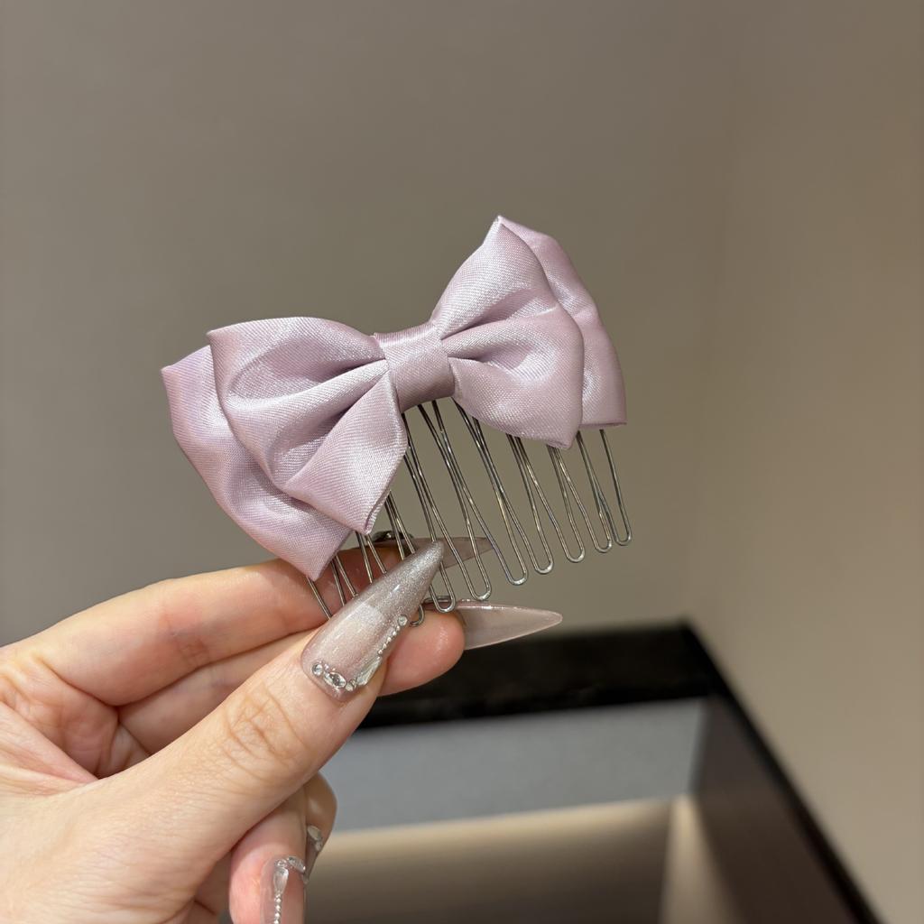 1PC Bangs Broken Hair Sorting Hair Comb Women Girls Cute Butterfly Knot Hair Clip Bow Flower Korean Sweet Inverted Comb Hair Accessories Jewelry