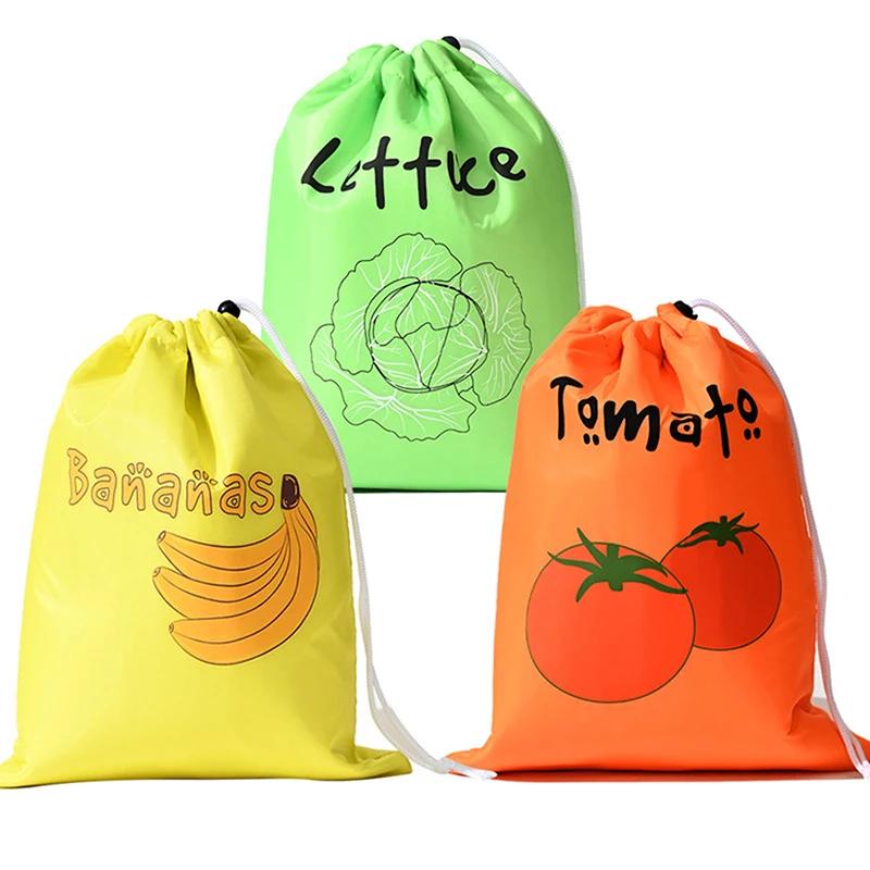 Fruit Vegetable Freshkeeping Bag Banana Storage Bag Vegetable Preservation Anti Ripening Insulated Drawstring Reusable