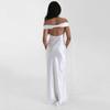 Women's Off Shoulder Satin Mermaid Evening Dress, Elegant Long Formal Gown for Party Prom, European American Style