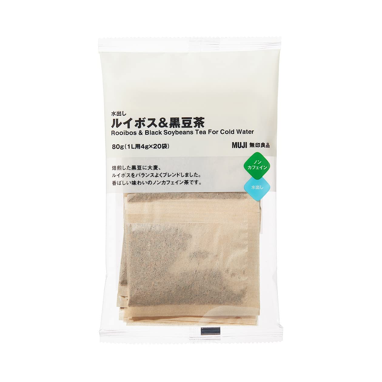 MUJI Cold Brew Rooibos Black Bean Tea 80g x 20 bags for 82218701 & (4g 1L)