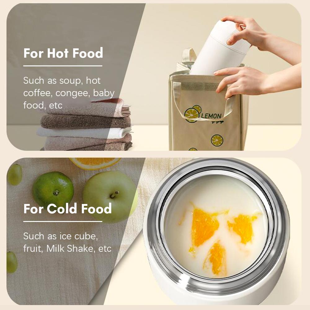 Babynahrungsglas mit großem Fassungsvermögen, vakuumisoliertes Kindernahrungsglas aus Edelstahl für warme oder kalte Speisen