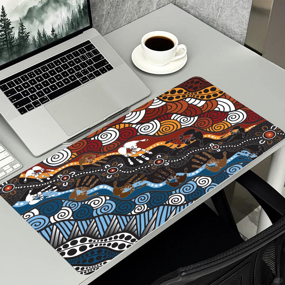 Boho Ethnic Mandala Pattern Extended Gaming Mouse Pad Nonslip Rubber Base Large Desk Mat Keyboard Mouse Pad For Laptop Pc