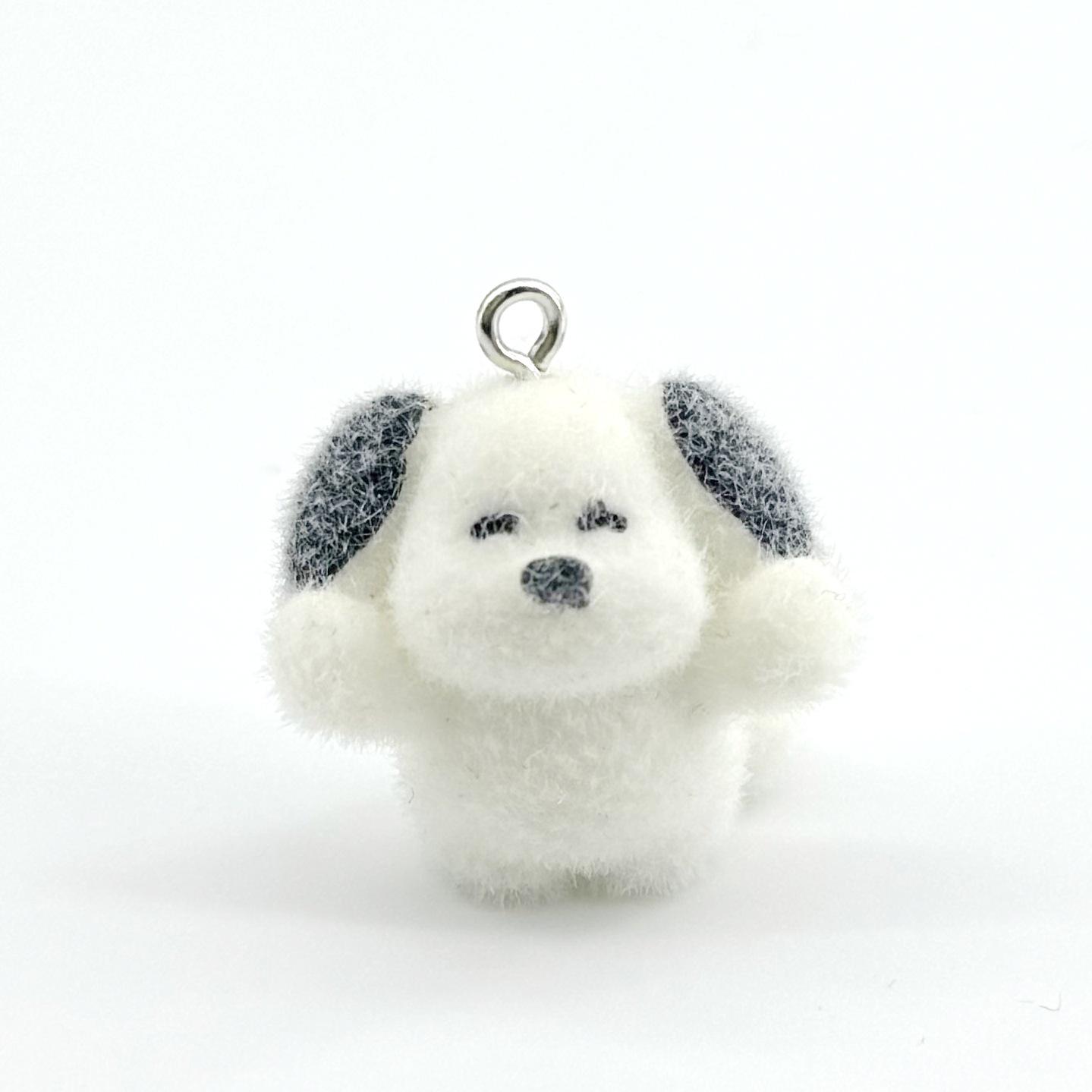 3D Cartoon Teddy Dog Resin Keychain & Phone Charm 1