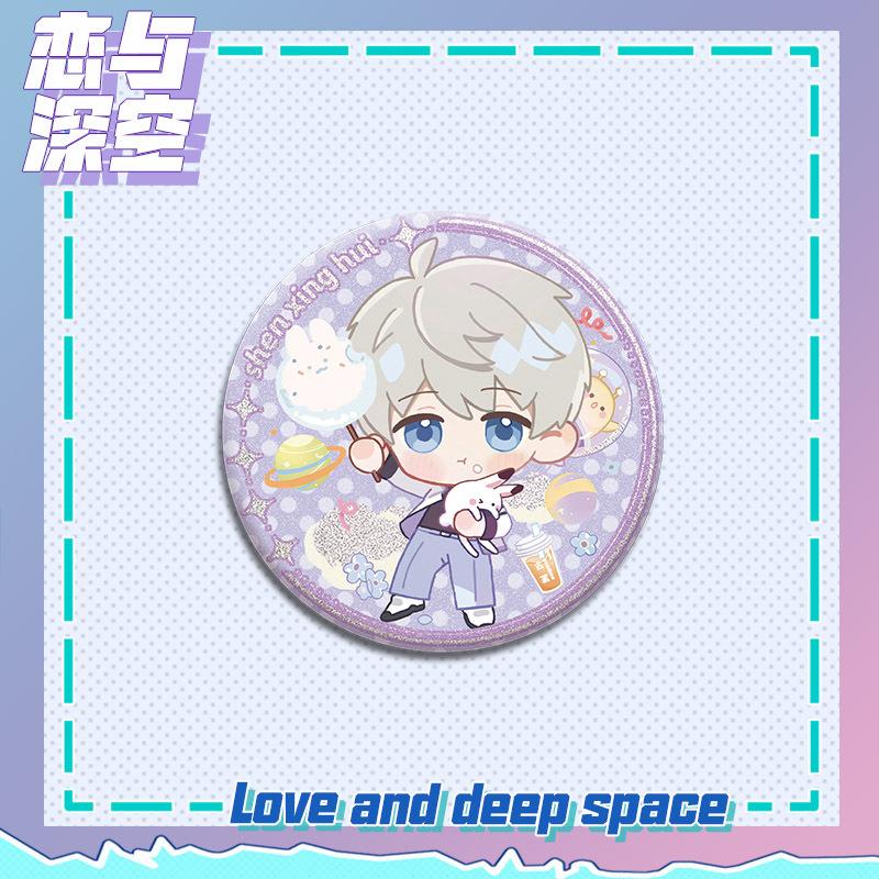 Love and Deepspace Rafayel Zayne Xavier 58MM Round Badge Anime Cosplay Brooch Pin Backpack Clothing Decoration Gift for Fans