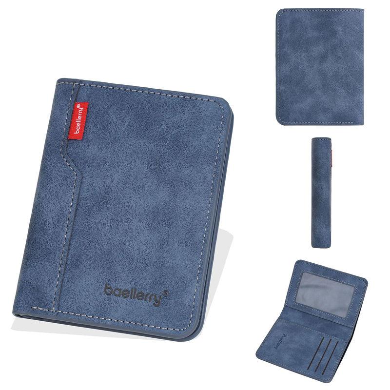Baellerry Men Short Wallets Vintage Design Thin Bi-fold Wallet Business Card Holder Fashion Purse GZW