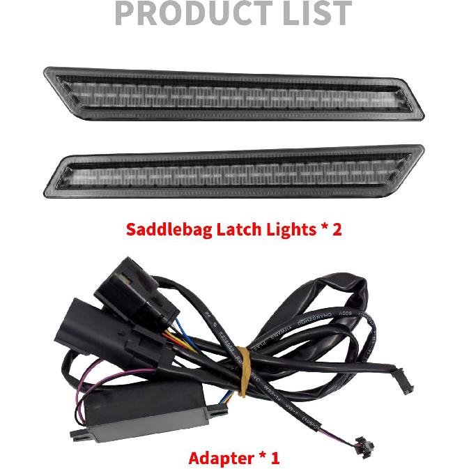 HDBUBALUS Saddlebag Latch Lights Cover Turn Signal Brake Light Fit for Harley Touring Street Glide Electra Glide Road Glide Road King Ultra Limited