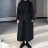 Johnature Black Padded High-waisted Vertical Skirts A-line Autumn Winter Casual Simple All Match Warm Loose Women Skirt