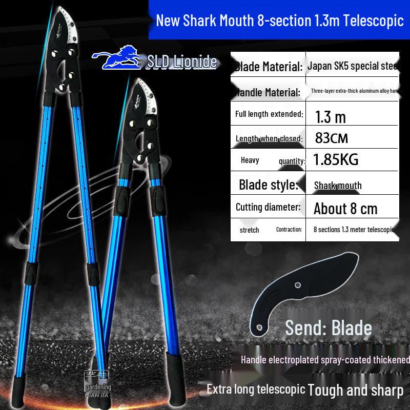 Black Fox Telescopic High Leverage Pruner for Cutting Thick Branches and Fruit Trees