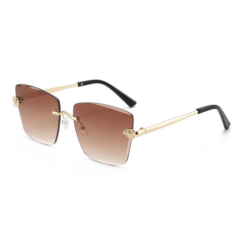 Unisex Square Frameless Sunglasses With Uv400 Protection For Outdoor Activities And Fashion Wear