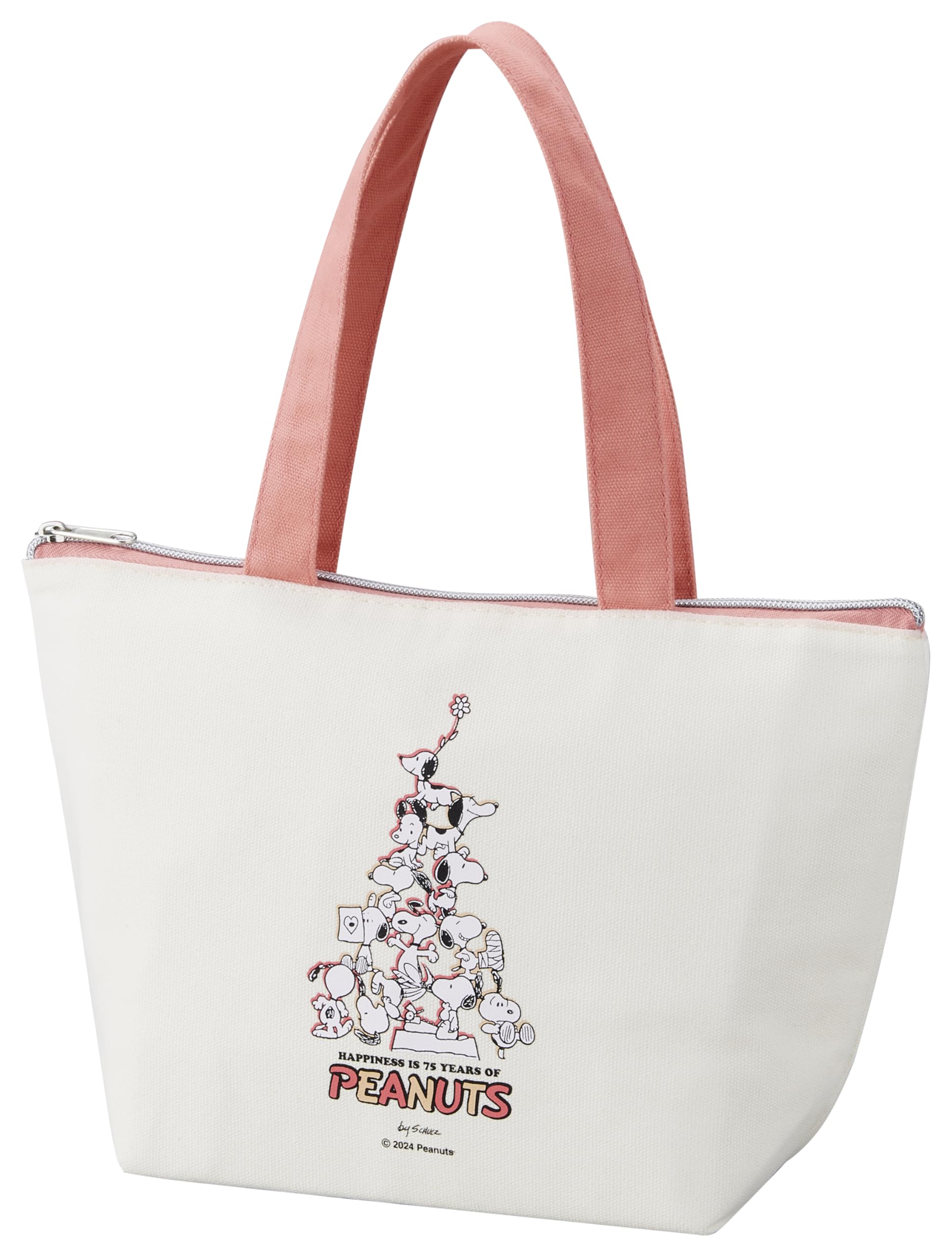 

OSK Snoopy Lunch Peanuts 75th Anniversary TB-14 Bag, Pink,