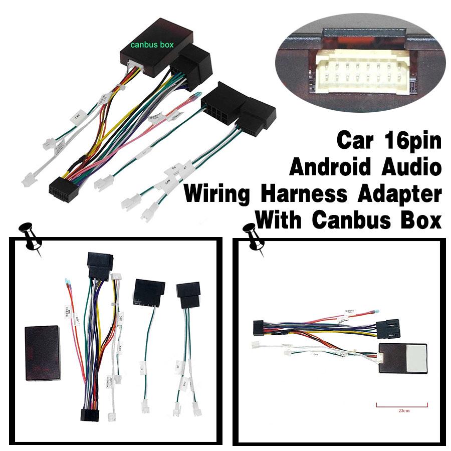 For Benz W209 02-06/W203 01-04 Android Audio Stereo Power Harness w/Canbus 16PIN