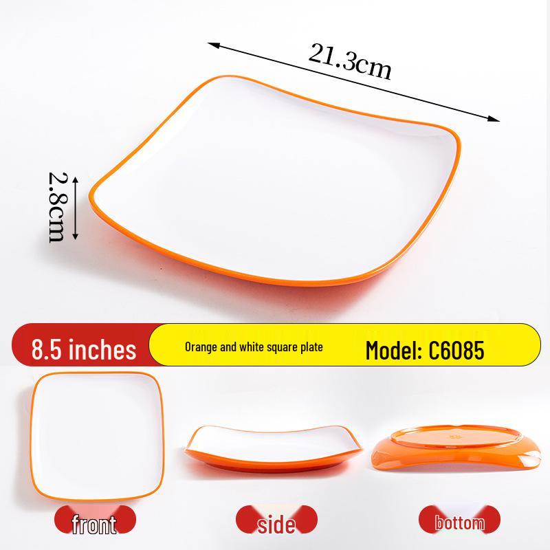 White Melamine Rectangular Banquet Plate - Large Size for Hotel Tableware, Perfect for Steamed Fish and Creative Stir-fry Dishes