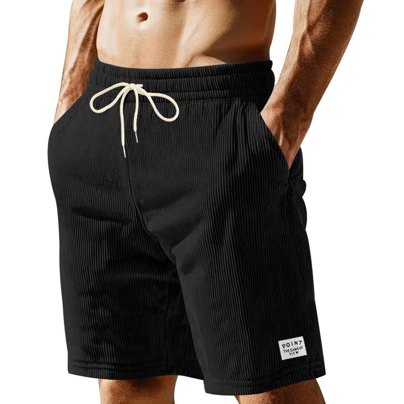 Men'S Straight Work Pants Fashionable And Casual Drawstring Shorts