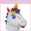 Bunte Einhorn Pferd Gesichtsmaske Latex Tier Karneval Zubehör Für Erwachsene