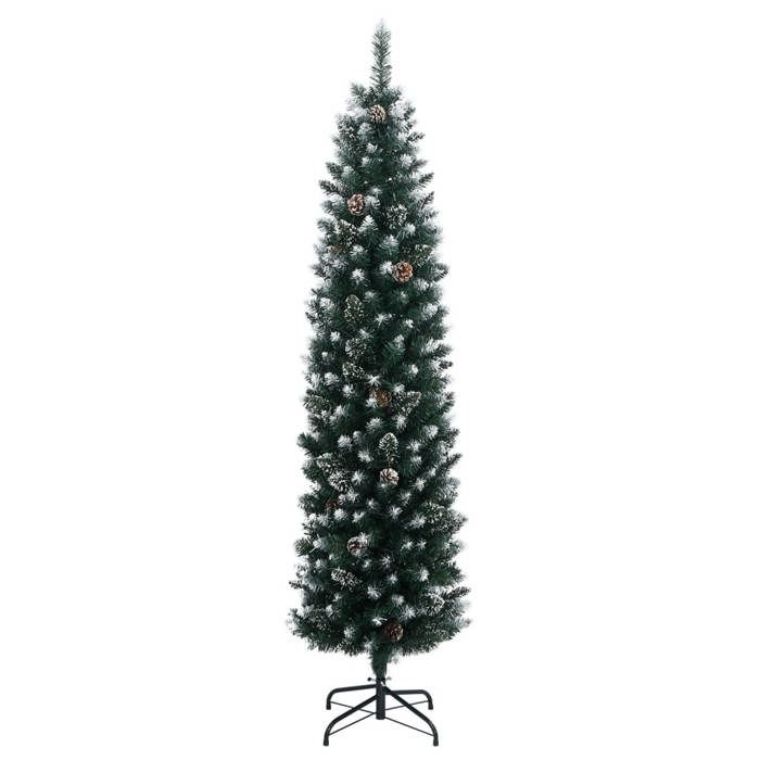 VidaXL Sapin de Noël artificiel mince 300 LED 180 cm 3315780