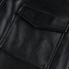 2024 Fall/Winter European & American Style Women's PU Leather Crop Jacket