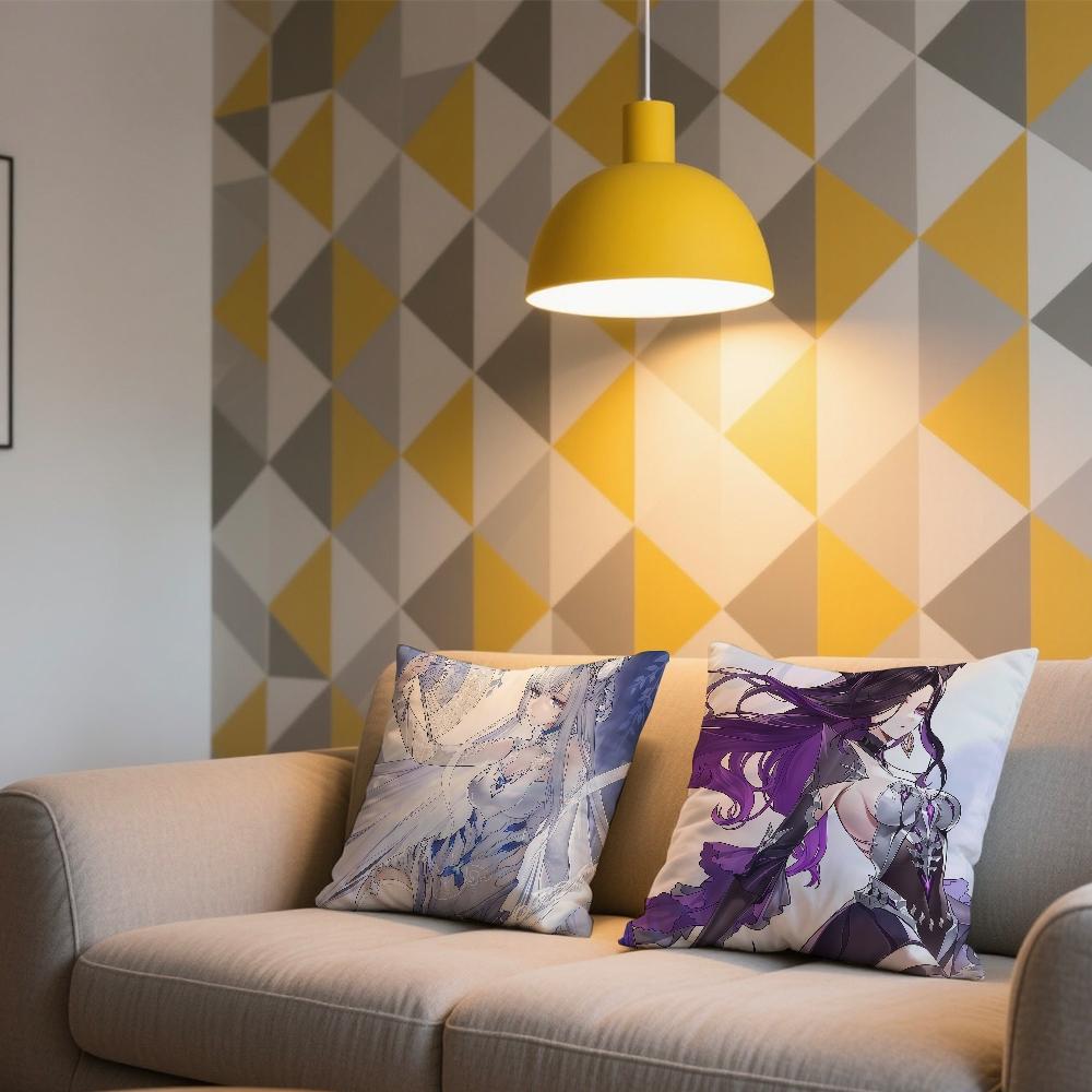 Game D-Duet Night Abyss cushion cover For Sofa Car Office Cafe Soft And Comfortable Double-Sided Printing Pillow Cover