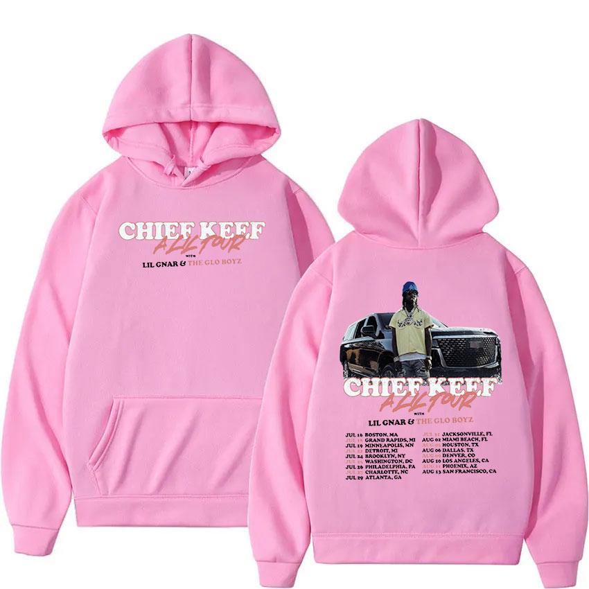 Rapper Chief Keef A Lil 2024 Music Tour Print Hoodie Men's Retro Fashion Pullover Sweatshirt Hip Hop Clothing Oversized Hoodies