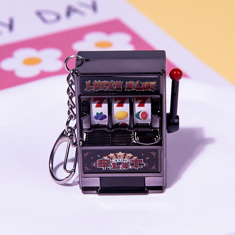 Mini Fruit Slot Machine Keychain: Fun Mixed Bag Pendant for All