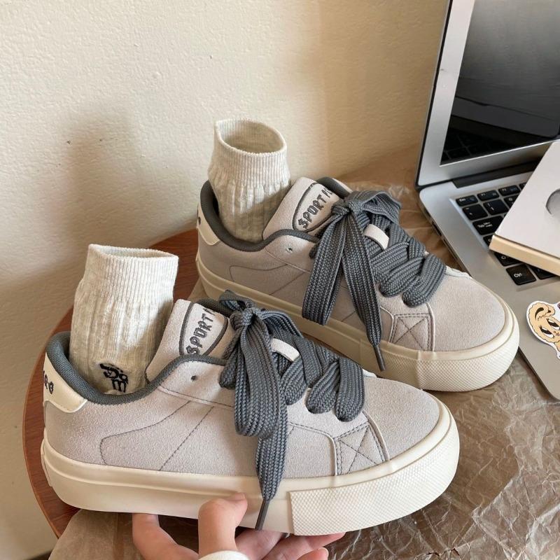 New Retro Canvas Shoes for Women Versatile Thick-soled Casual Board Shoes for Students