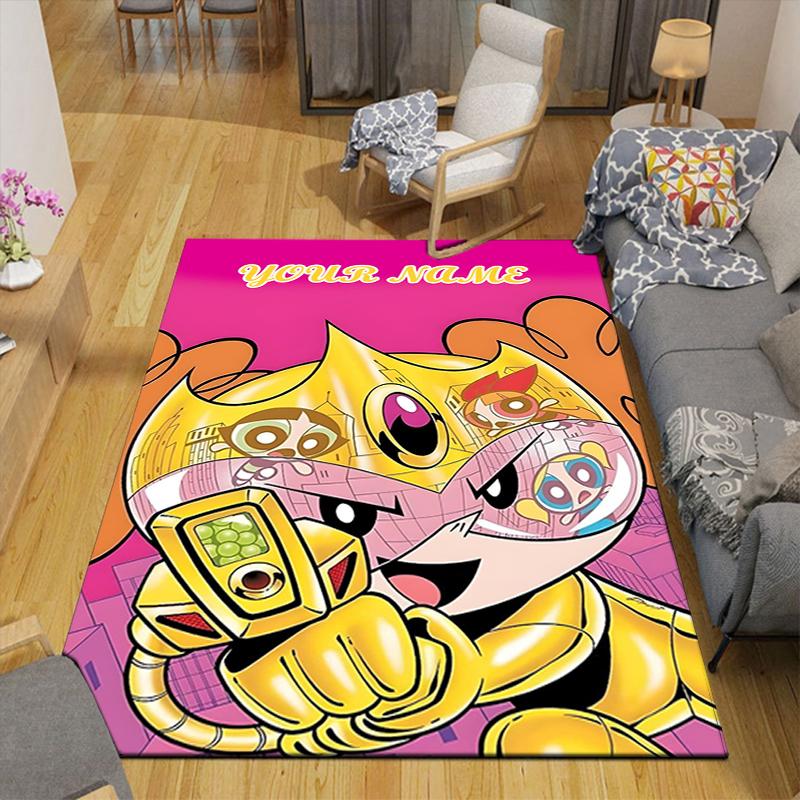 Custom 1Pc Powerpuff Girls Fan Art Rug Office Carpet Indoor Outdoor Entrance Doormat Nonslip Soft And Comfortable Living Room D491515