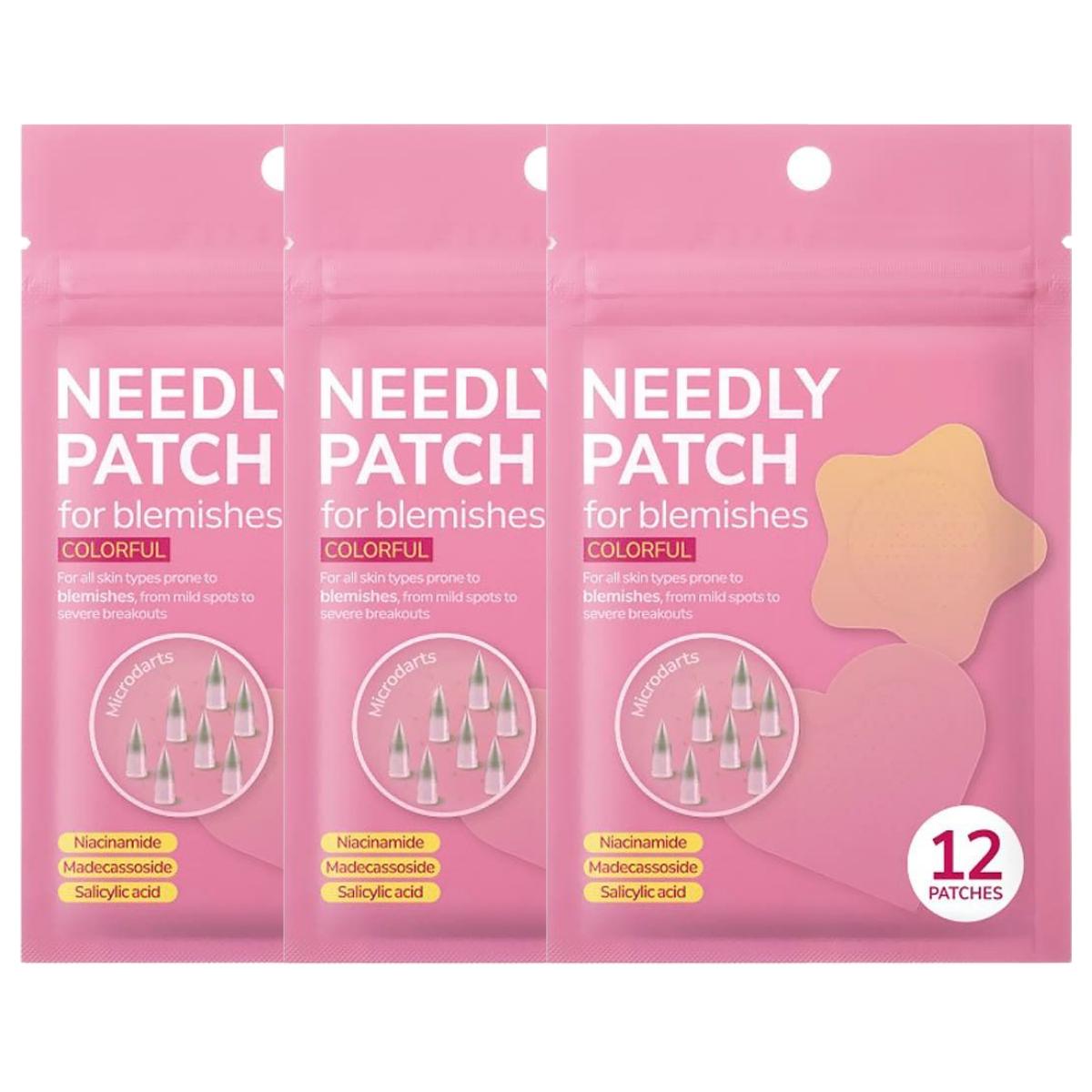 NEEDLY Anti-Trouble Get Rid Of Patch Colorful Blemish Spot Care (12 Patches x 3 Pack)