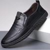 Men's Super Soft Leather Shoes One Pedal Non-slip Explosive Casual Shoes Wear-resistant Soft Sole Soft Surface Versatile